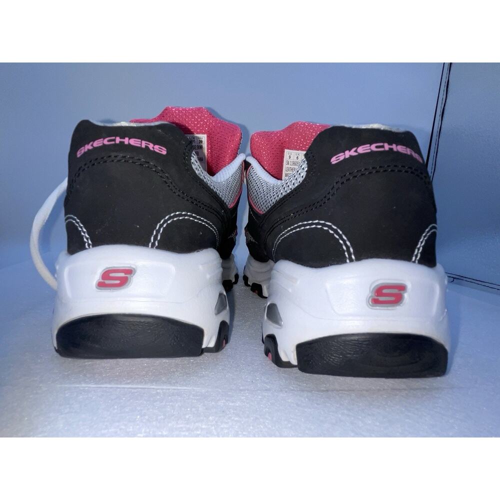 Skechers D’lites Women's Size 9 Memory Black & Pink Suede Sneakers Y2K - Picture 6 of 11